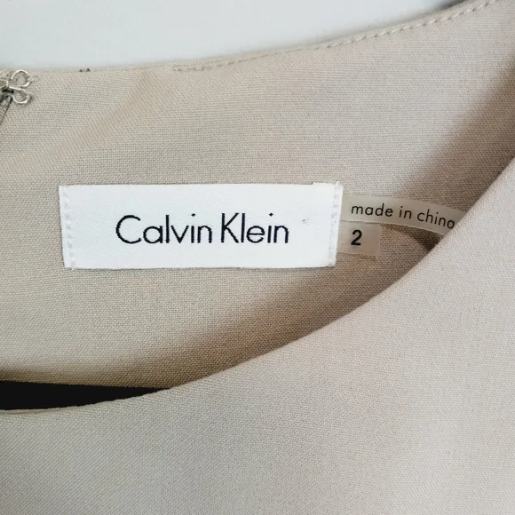 Calvin Klein A-Line Colorblock Dress Size 2 - Picture 4 of 6